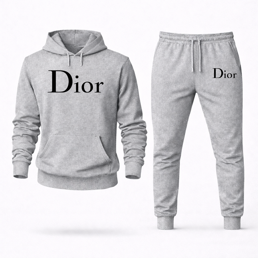Men's Dior Hoodie Joggers Set - Grey - Image 1
