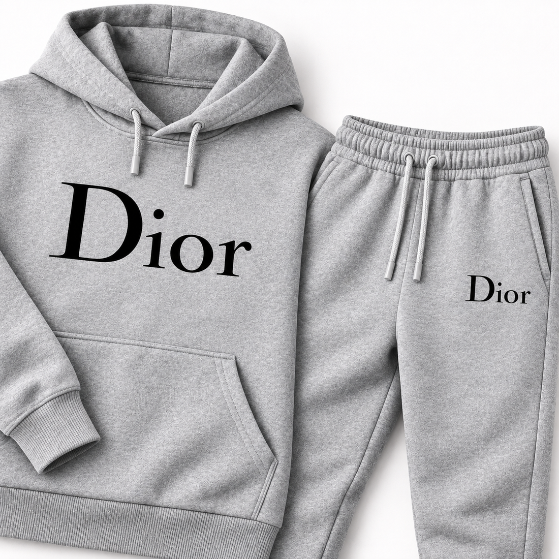 Men's Dior Hoodie Joggers Set - Grey - Image 3
