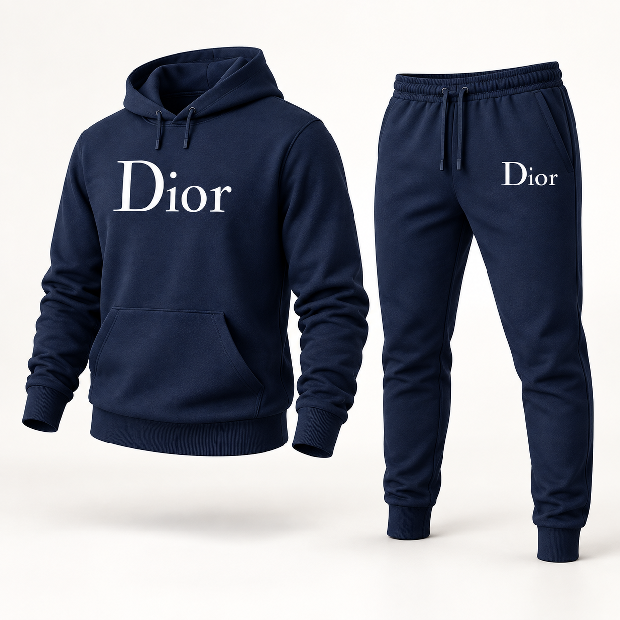 Men's Dior Hoodie Joggers Set - Navy - Image 4