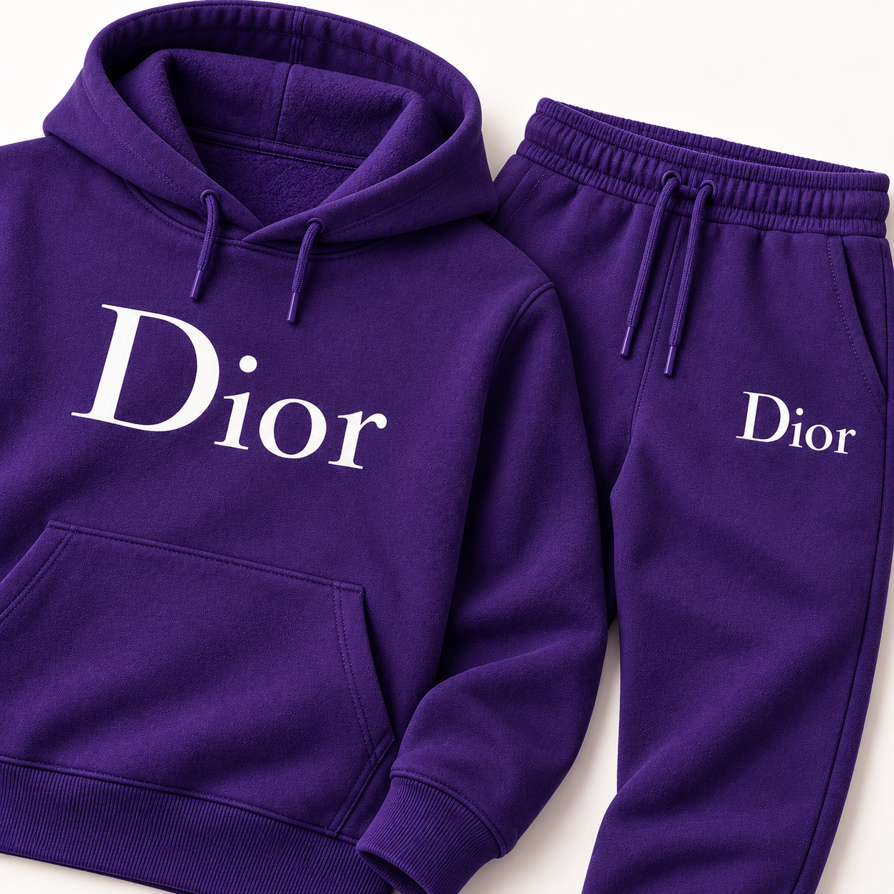 Men's Dior Hoodie Joggers Set - Purple - Image 3