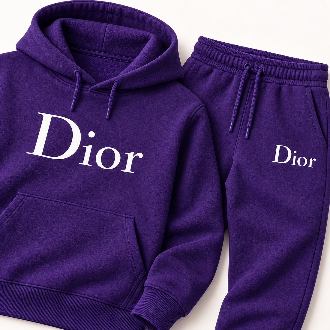 Men's Dior Hoodie Joggers Set - Purple - Image 3