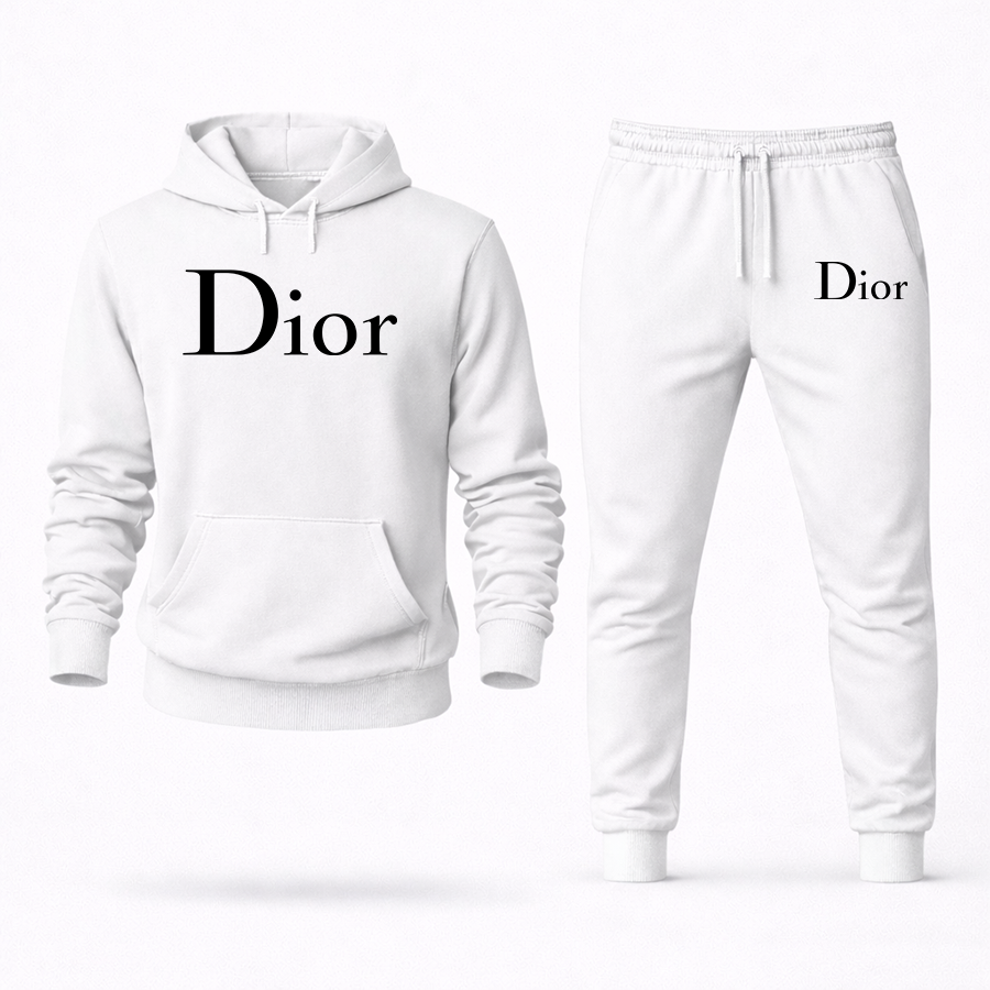 Men's Dior Hoodie Joggers Set - White - Image 1