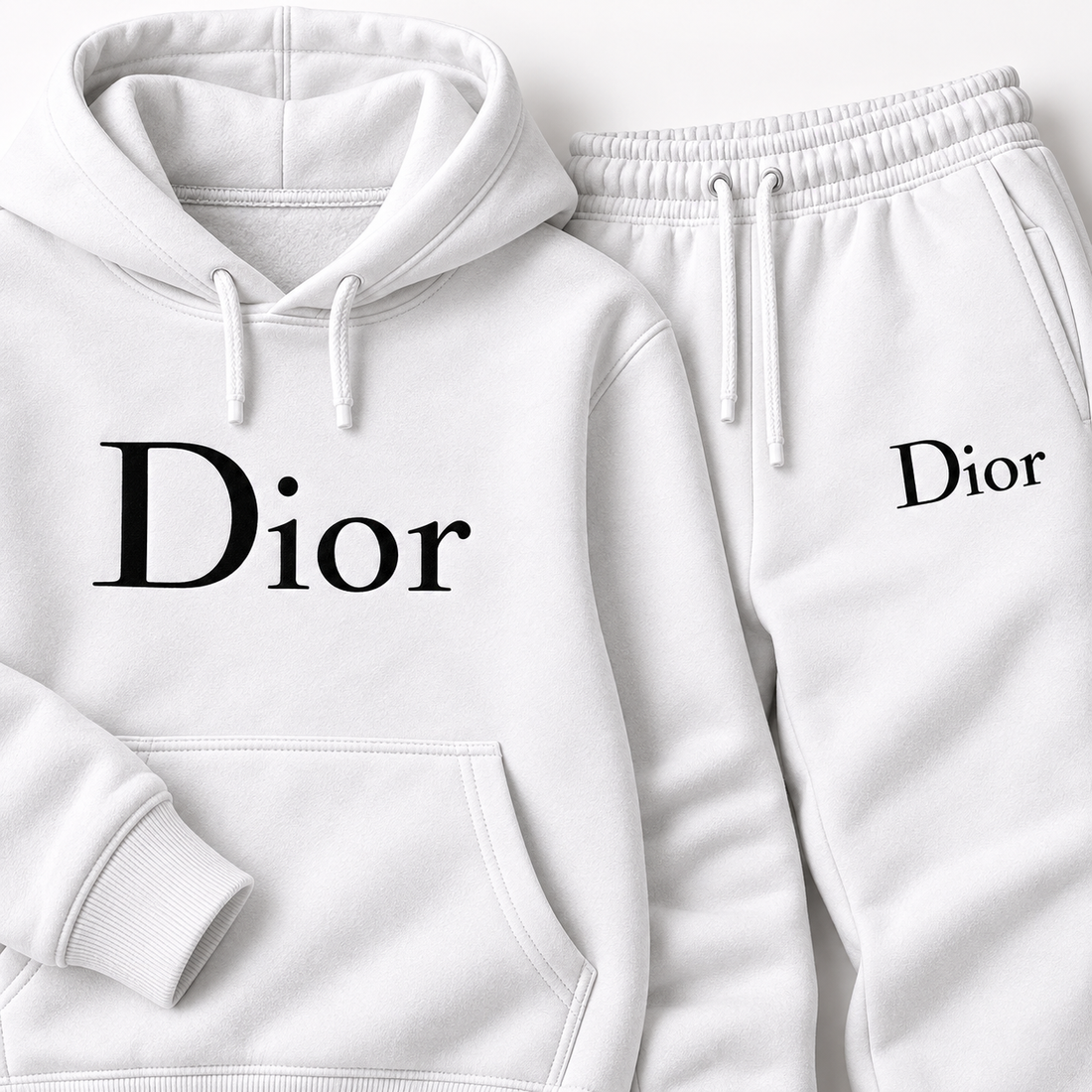 Men's Dior Hoodie Joggers Set - White - Image 3