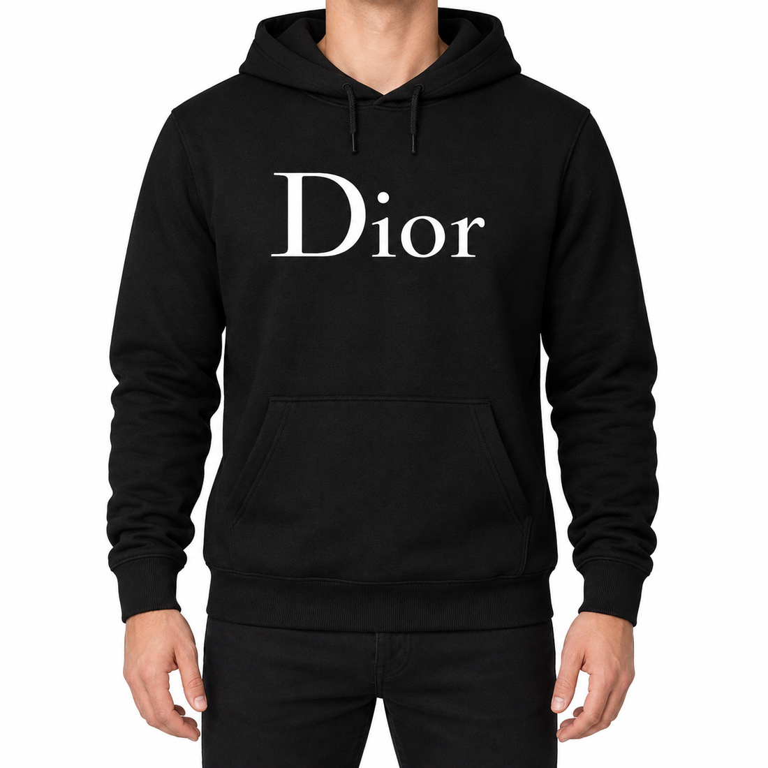 Men's Dior Pullover Hoodie | Color: Black | Image 1