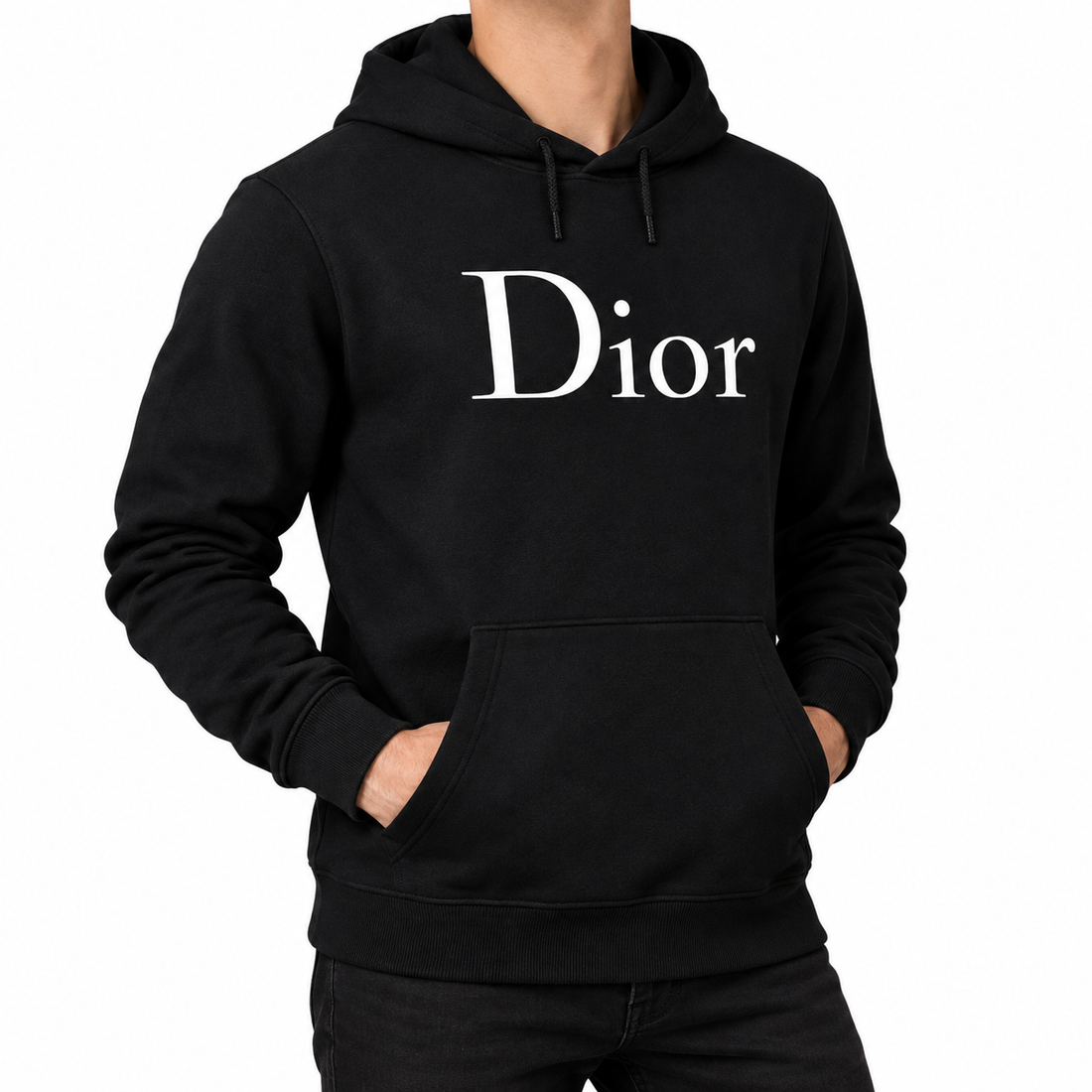 Men's Dior Pullover Hoodie | Color: Black | Image 2