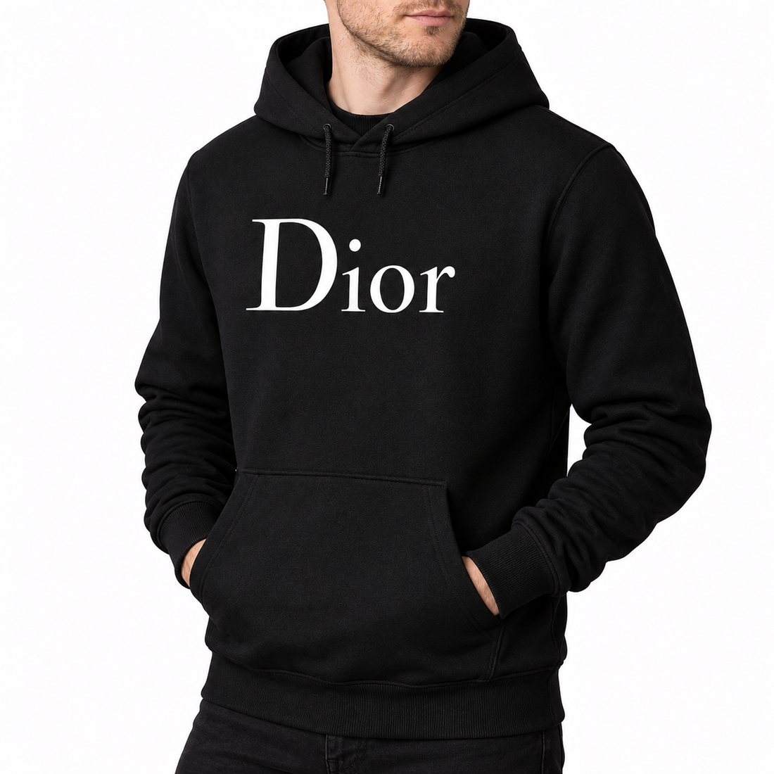 Men's Dior Pullover Hoodie | Color: Black | Image 4