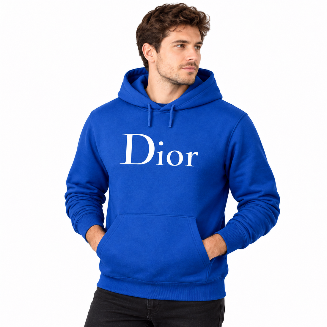 Men's Dior Pullover Hoodie | Color: Blue | Image 4