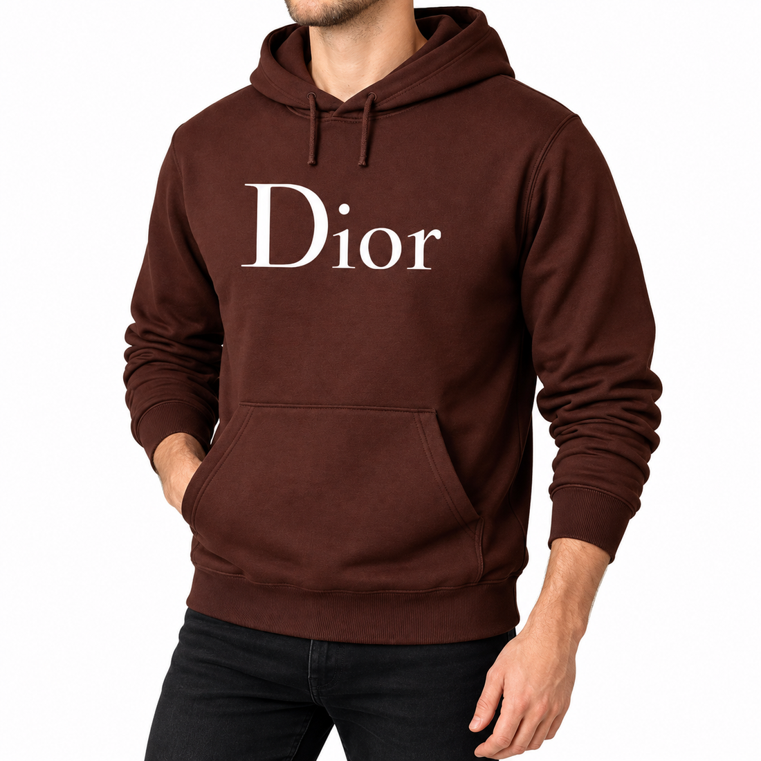 Men's Dior Pullover Hoodie | Color: Brown | Image 2