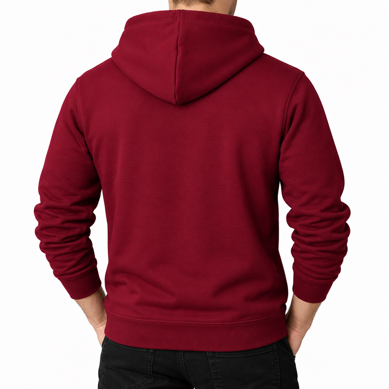Men's Dior Pullover Hoodie | Color: Burgundy | Image 5