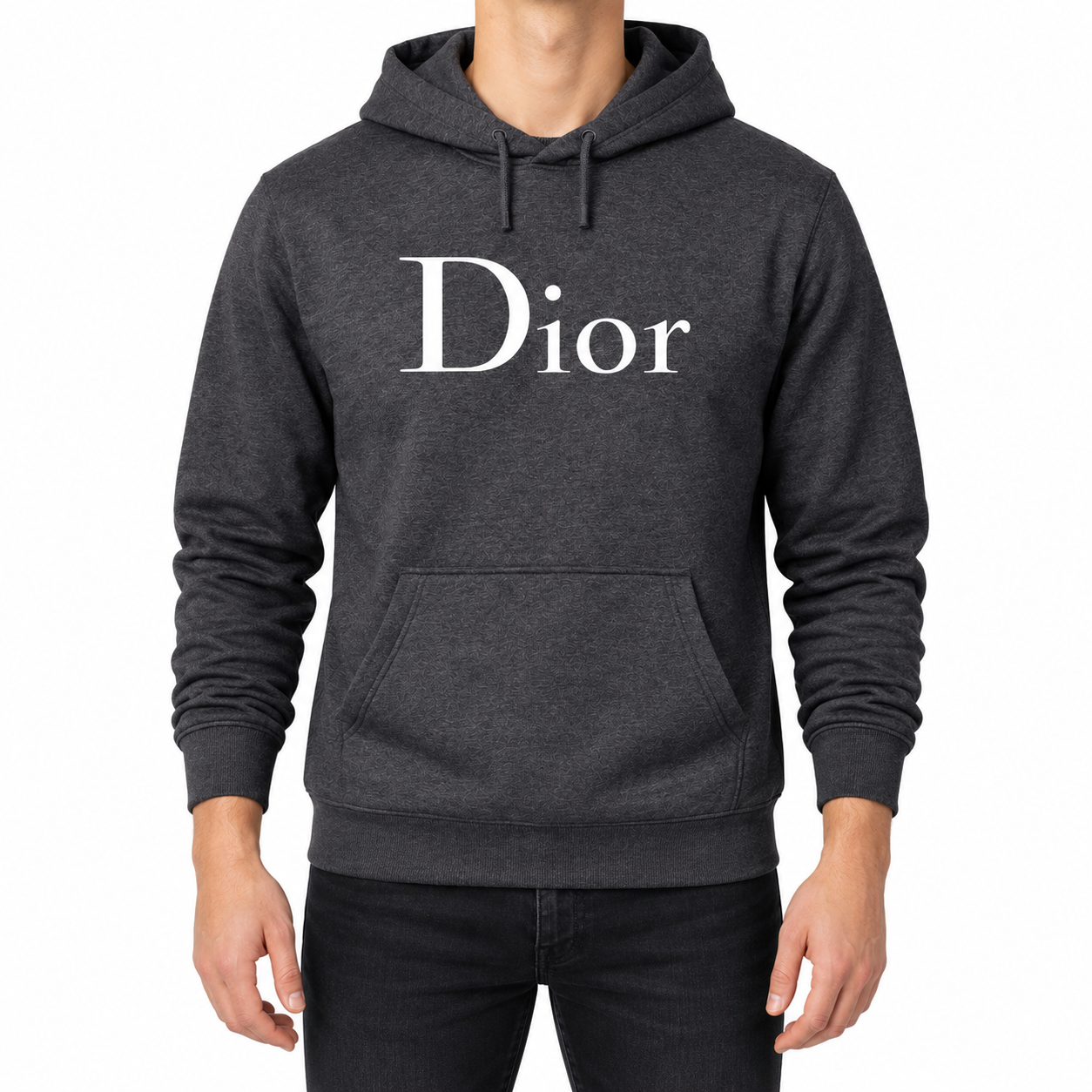 Men's Dior Pullover Hoodie | Color: Dark Heather | Image 1
