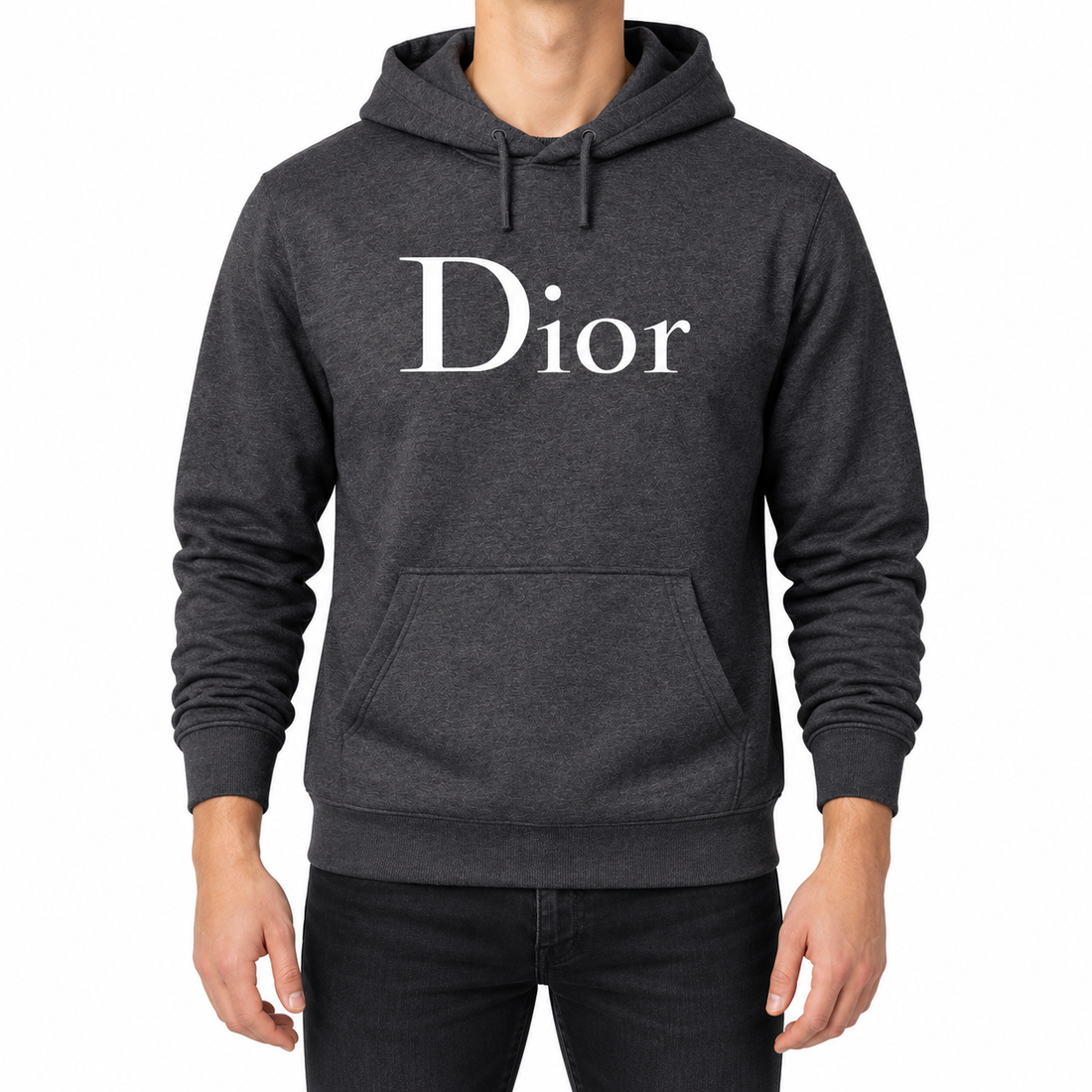Men's Dior Pullover Hoodie | Color: Dark Heather | Image 1