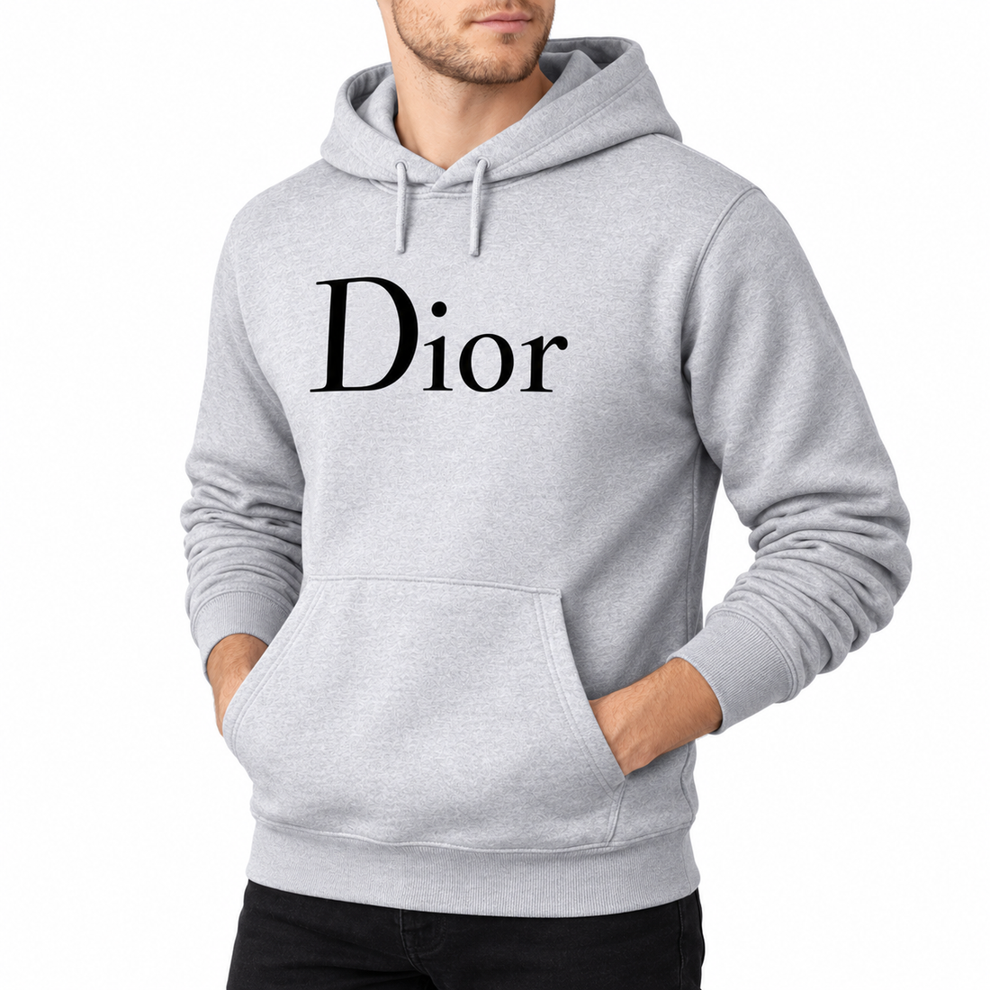 Men's Dior Pullover Hoodie | Color: Grey | Image 4