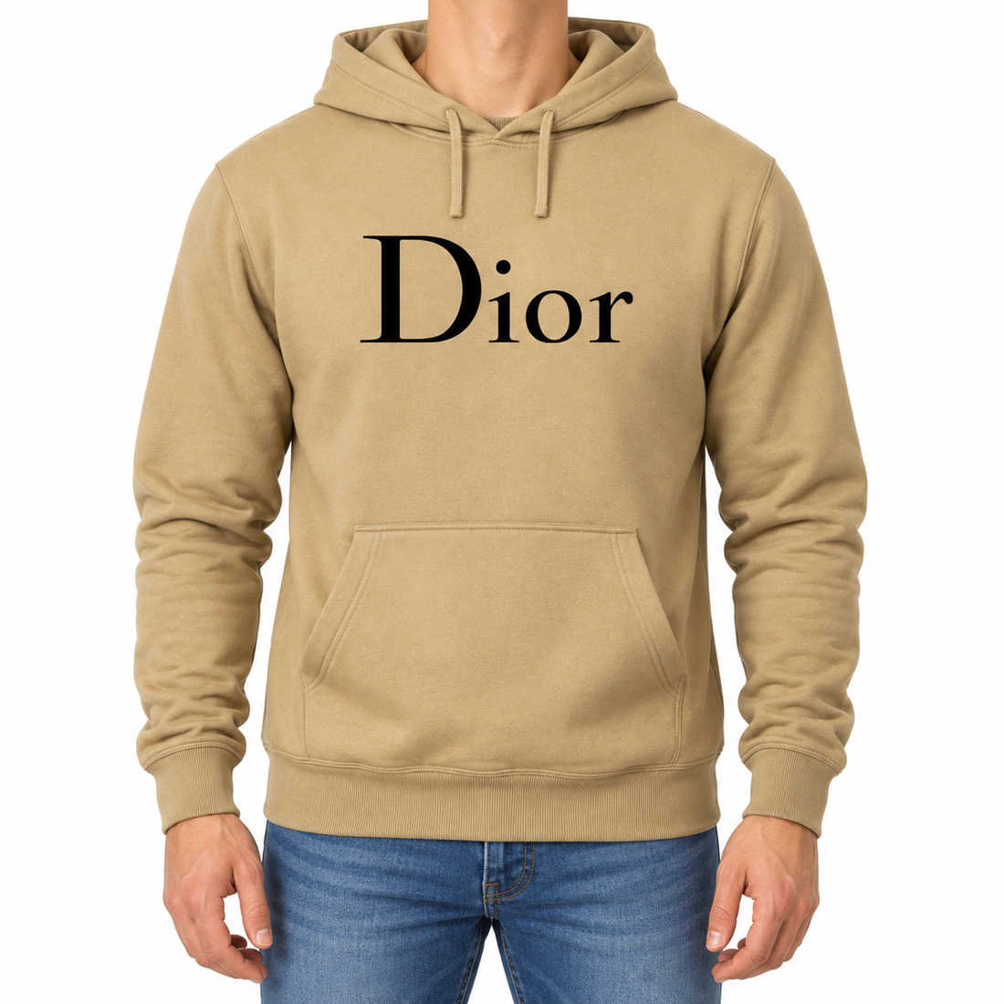 Men's Dior Pullover Hoodie | Color: Khaki | Image 1