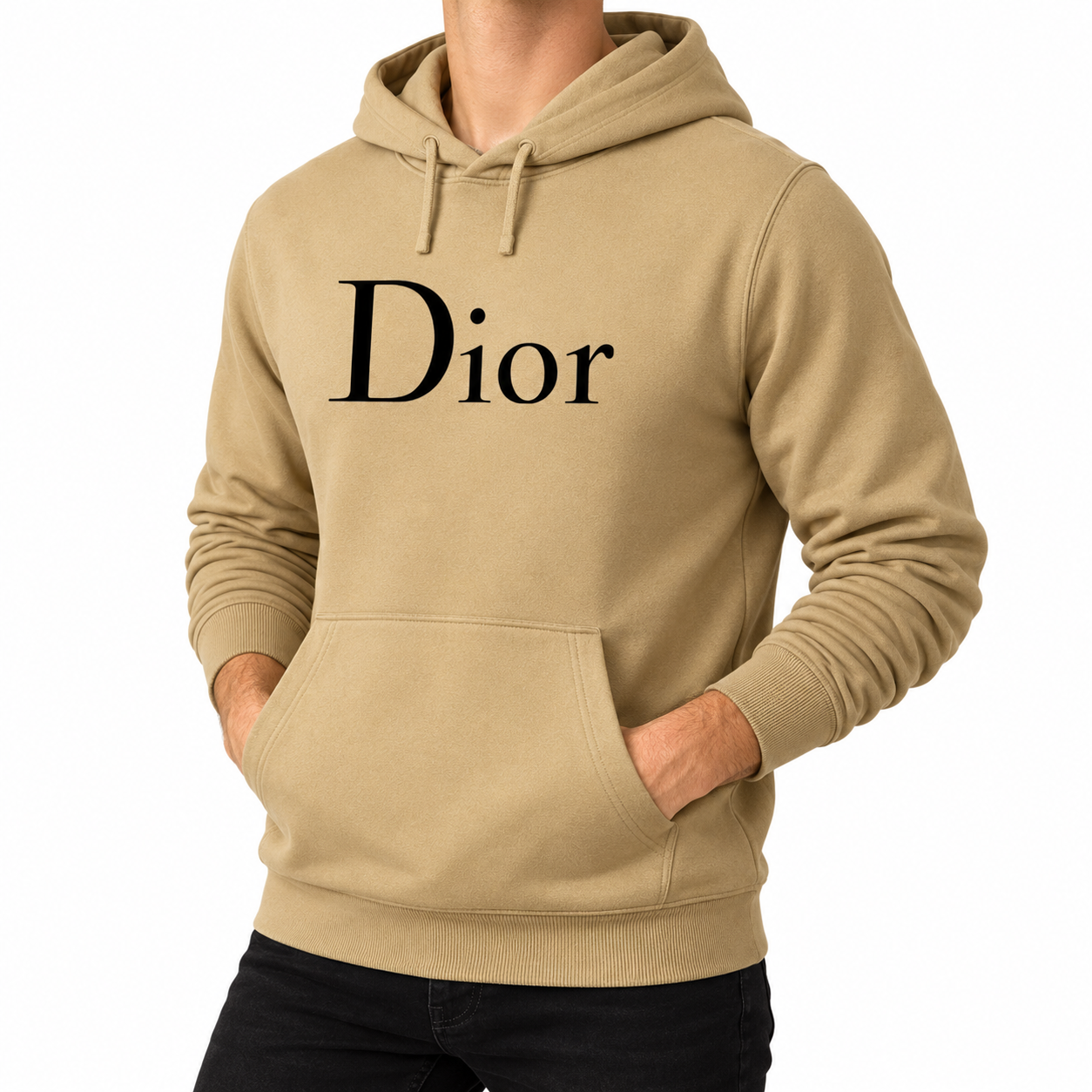 Men's Dior Pullover Hoodie | Color: Khaki | Image 2