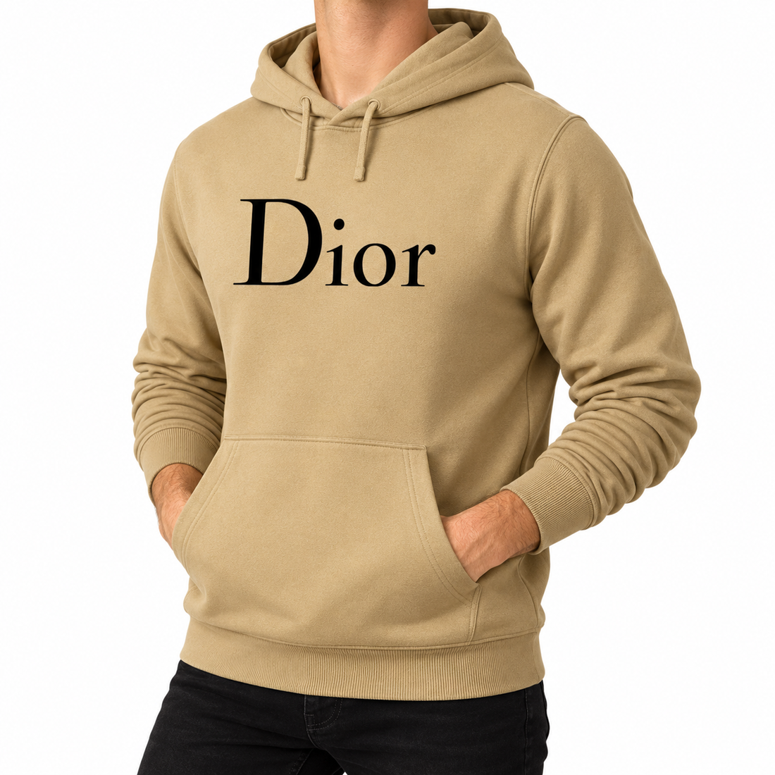 Men's Dior Pullover Hoodie | Color: Khaki | Image 2