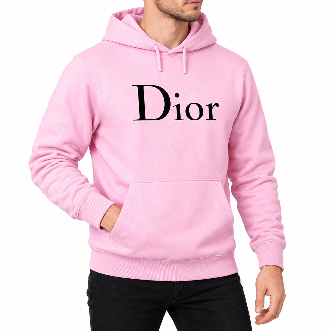 Men's Dior Pullover Hoodie | Color: Light Pink | Image 2