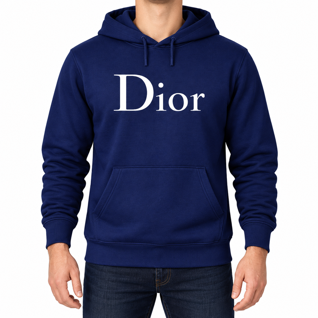 Men's Dior Pullover Hoodie | Color: Navy | Image 1