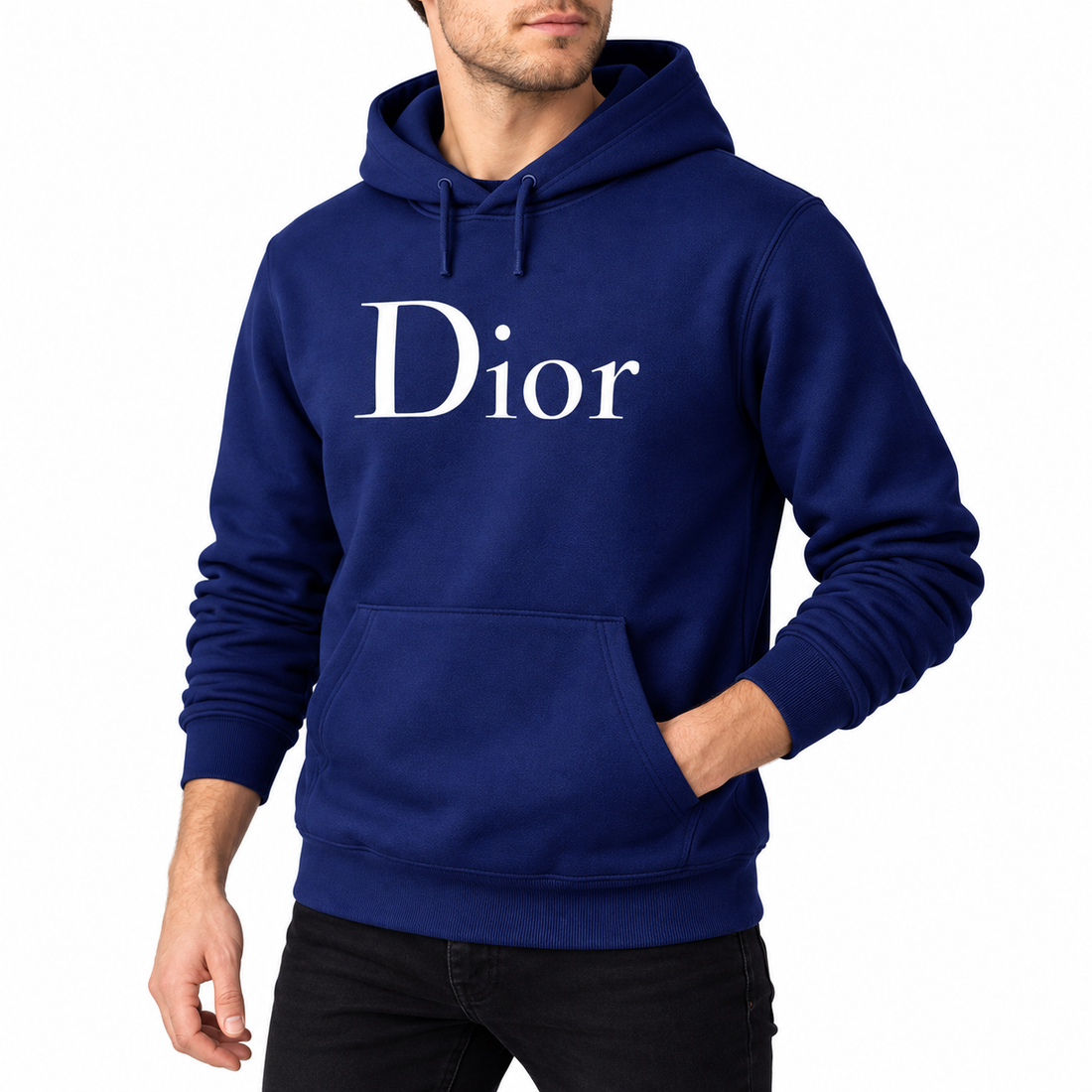Men's Dior Pullover Hoodie | Color: Navy | Image 4
