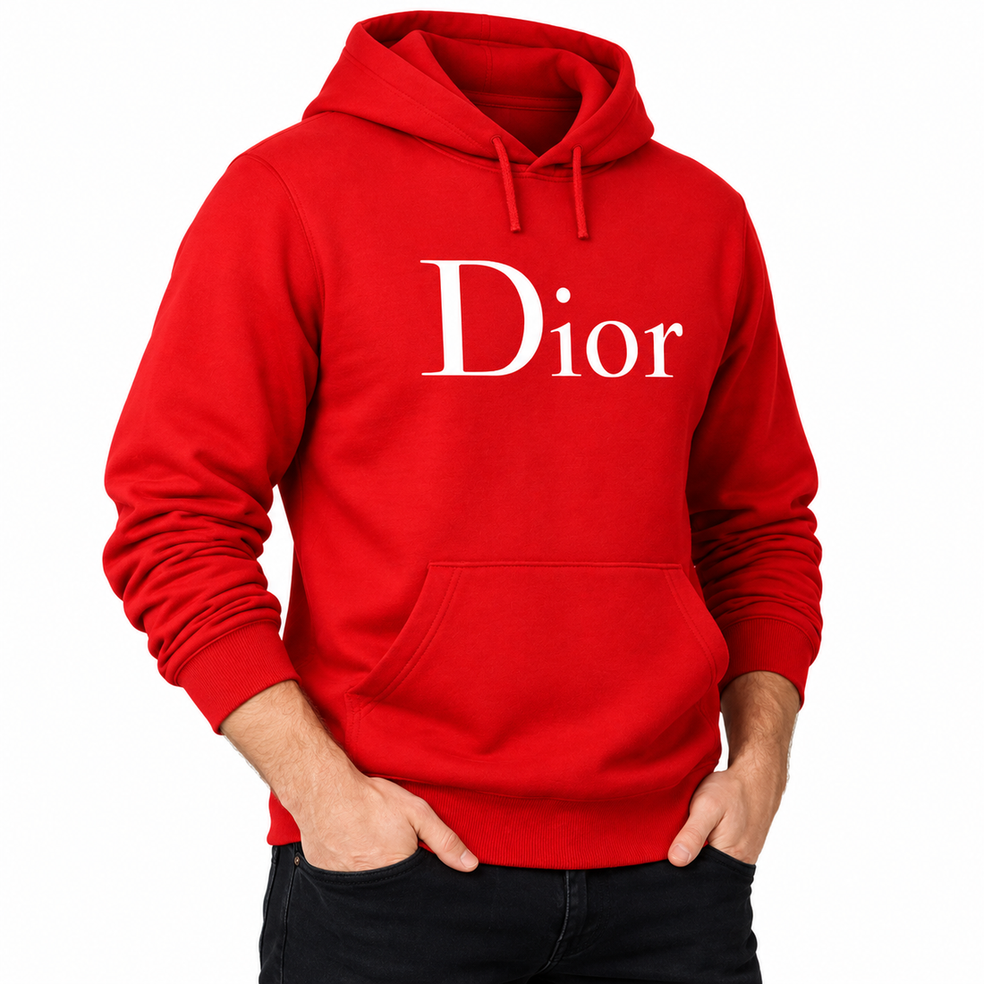 Men's Dior Pullover Hoodie | Color: Red | Image 2