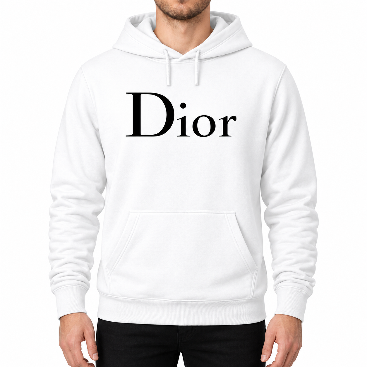 Men's Dior Pullover Hoodie | Color: White | Image 1