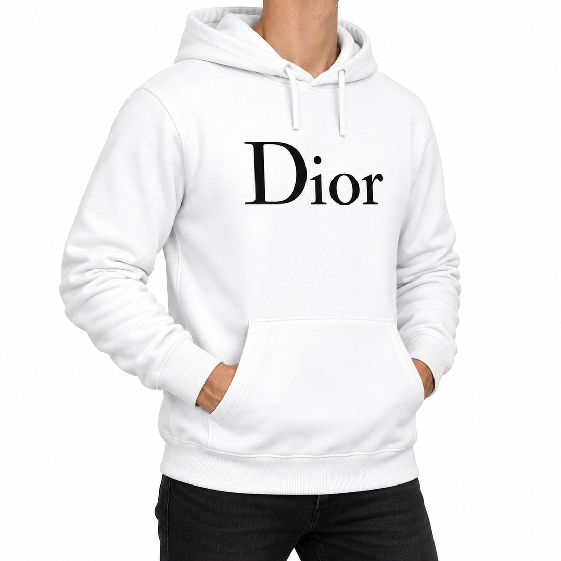 Men's Dior Pullover Hoodie | Color: White | Image 2