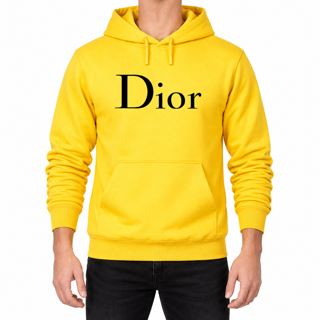 Men's Dior Pullover Hoodie | Color: Yellow | Image 1