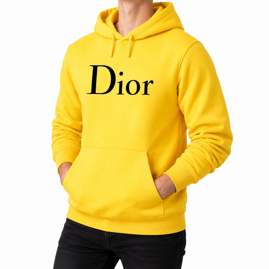 Men's Dior Pullover Hoodie | Color: Yellow | Image 2