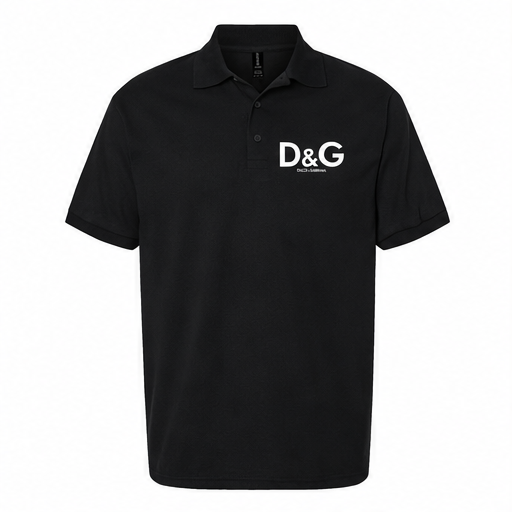 Men's Dolce and Gabbana Dry Blend Polo | Color: Black | Image 1