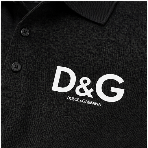 Men's Dolce and Gabbana Dry Blend Polo | Color: Black | Image 5