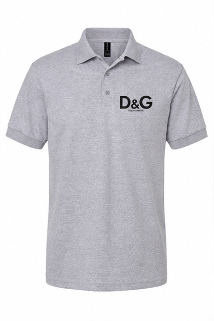 Men's Dolce and Gabbana Dry Blend Polo | Color: Grey | Image 1
