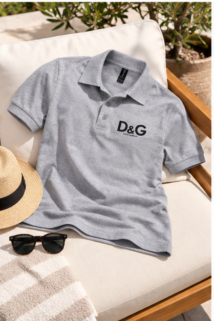 Men's Dolce and Gabbana Dry Blend Polo | Color: Grey | Image 4
