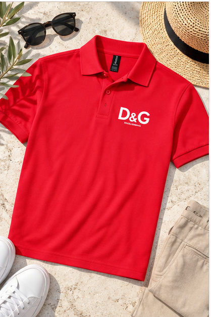 Men's Dolce and Gabbana Dry Blend Polo | Color: Red | Image 4