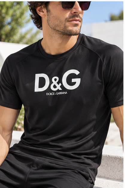 Men's Dolce and Gabbana Performance T-Shirt | Color: Black | Image 4