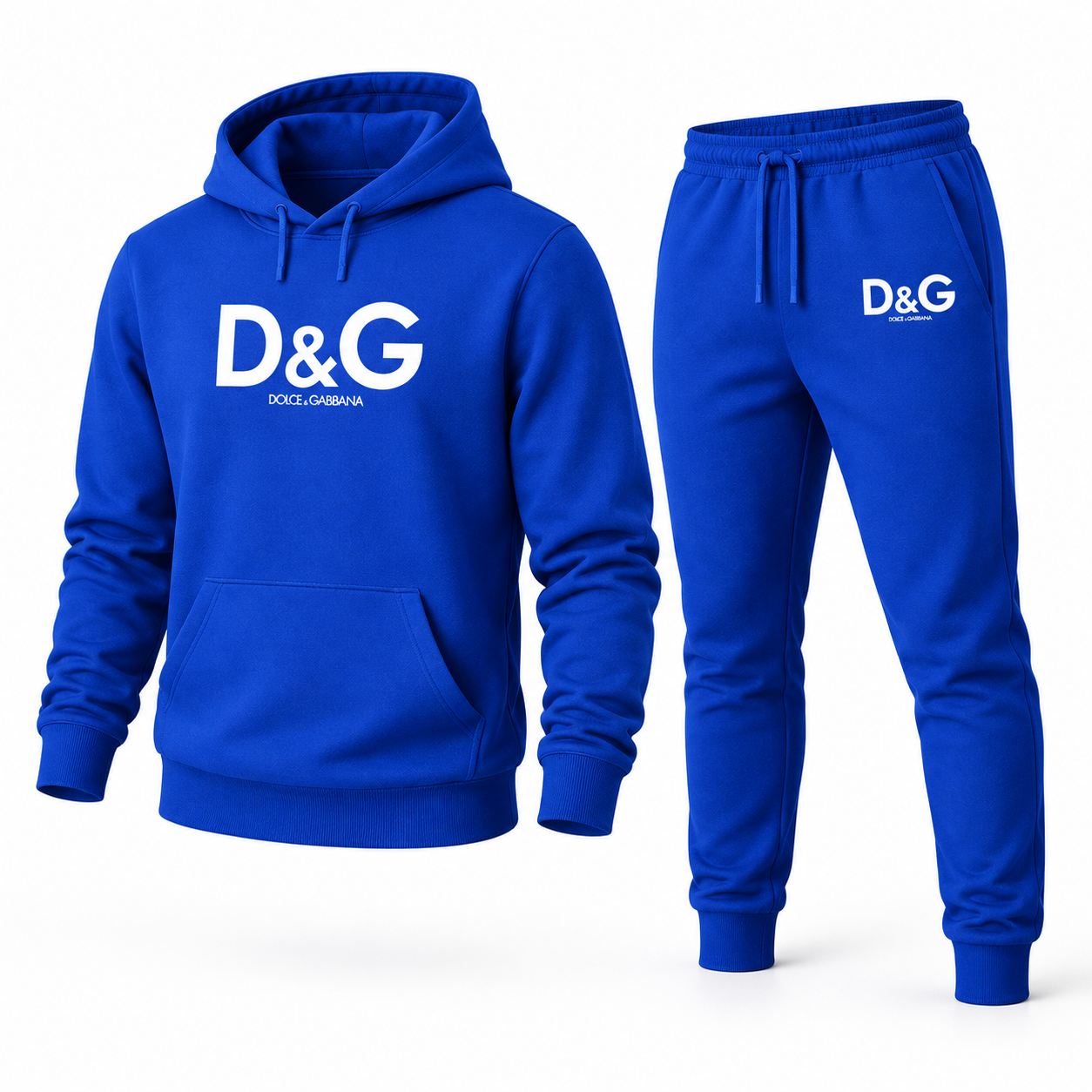 Men's Dolce and Gabbana Hoodie Joggers Set | Color: blue | Image 1
