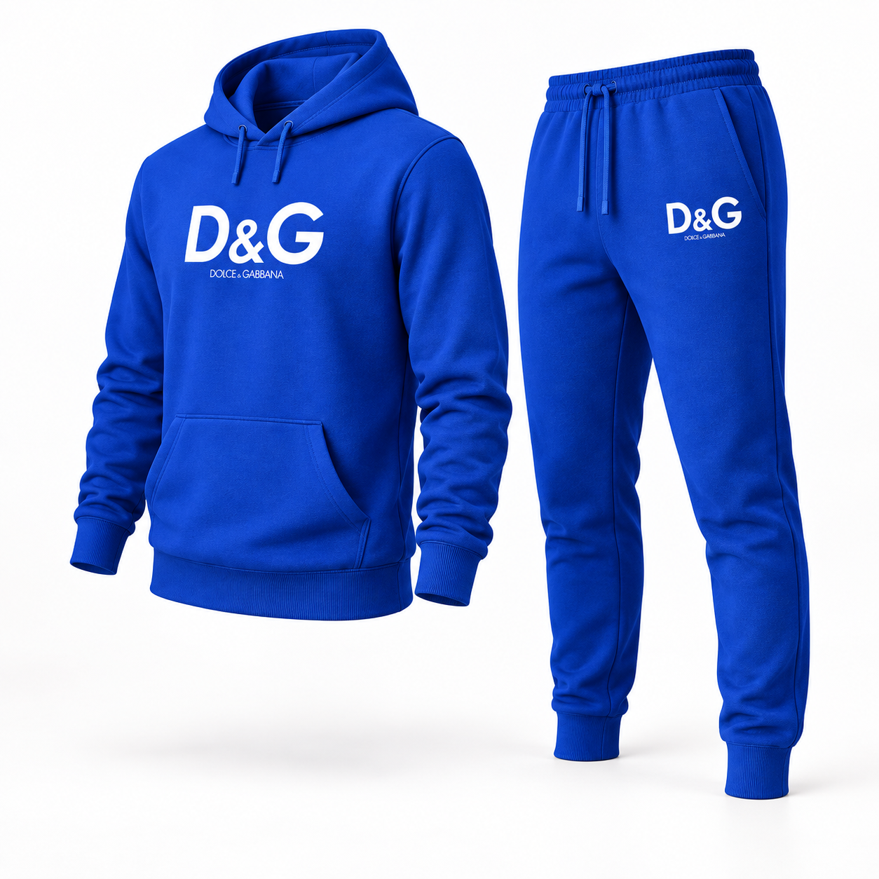 Men's Dolce and Gabbana Hoodie Joggers Set | Color: blue | Image 4
