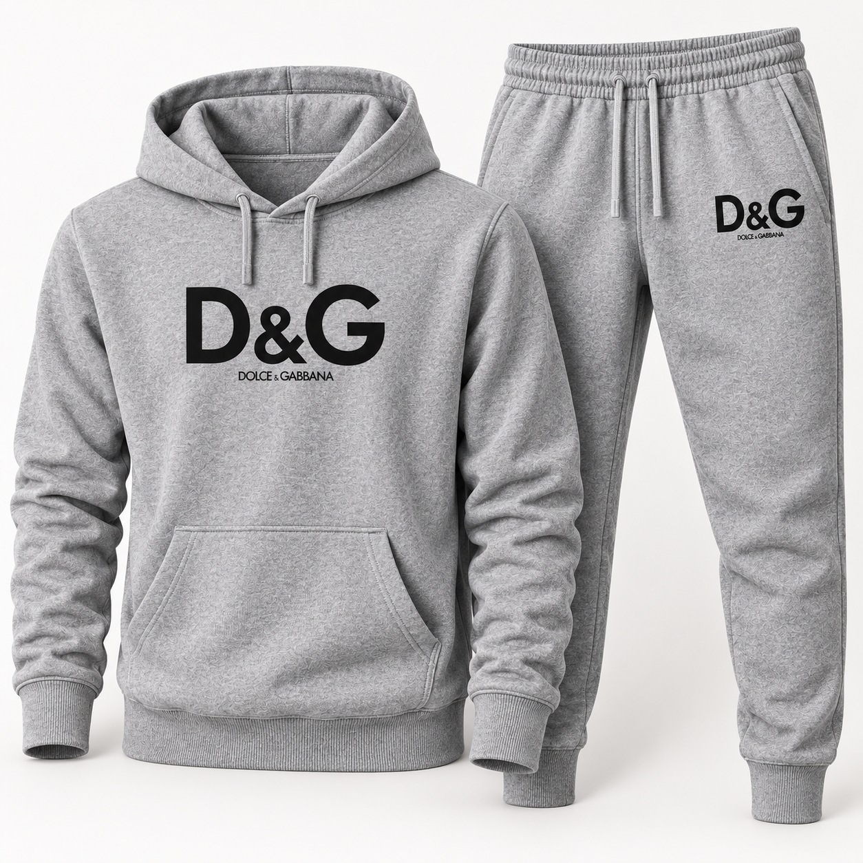 Men's Dolce and Gabbana Hoodie Joggers Set | Color: grey | Image 3