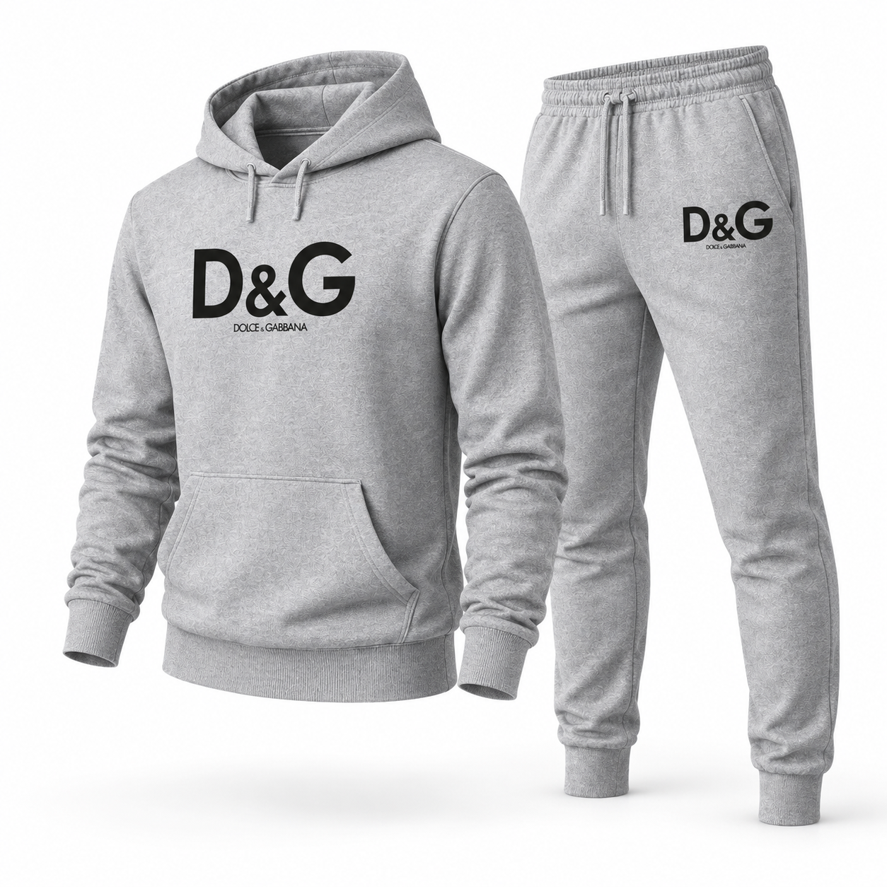 Men's Dolce and Gabbana Hoodie Joggers Set | Color: grey | Image 4