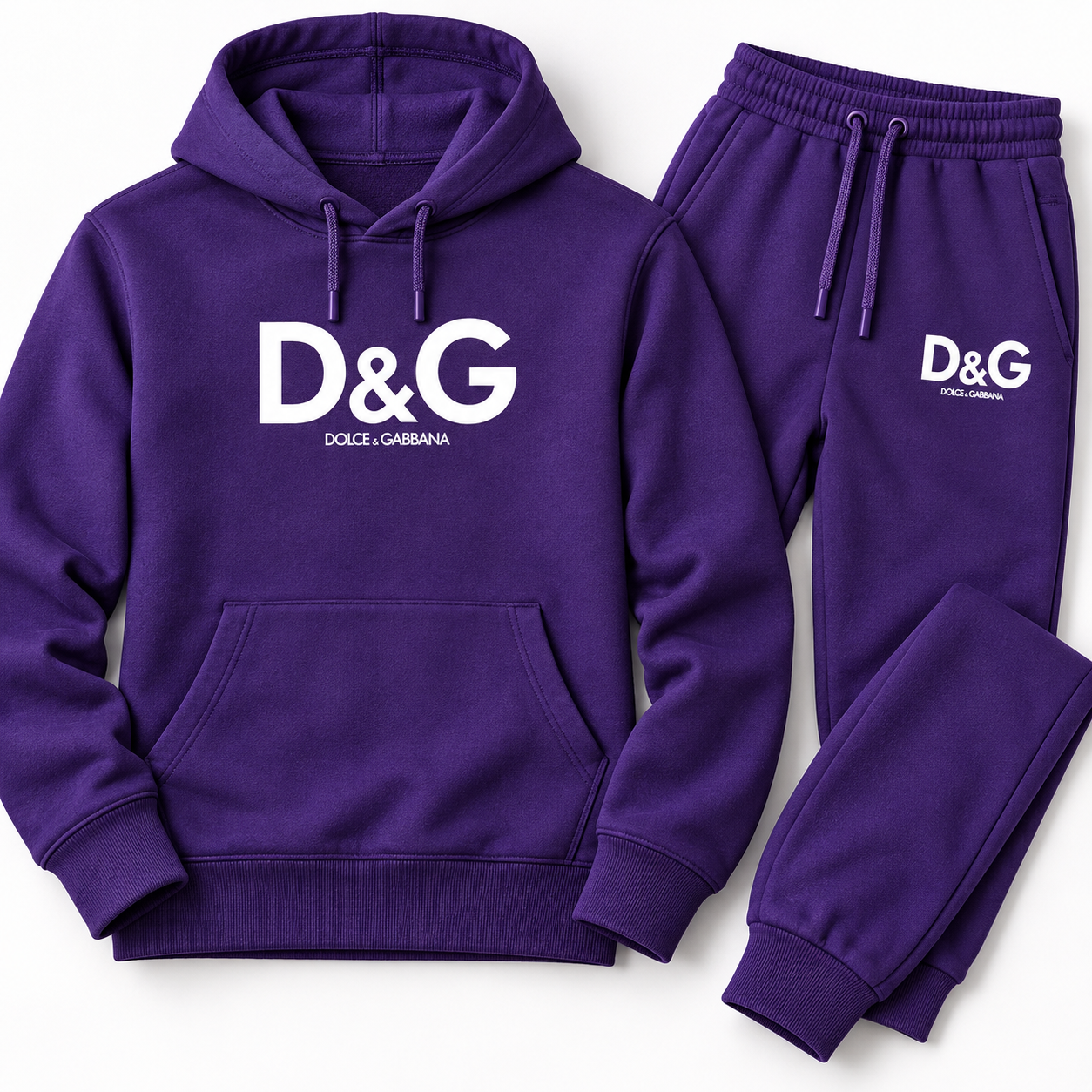 Men's Dolce and Gabbana Hoodie Joggers Set | Color: purple | Image 3