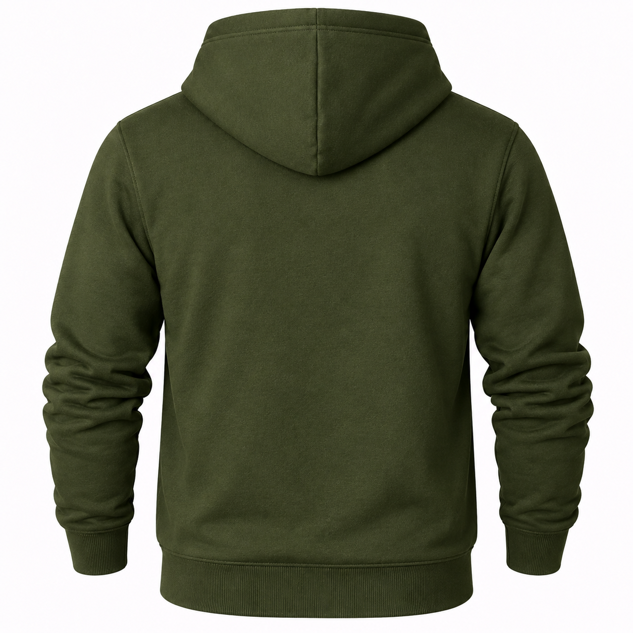 Men's Dolce and Gabbana Pullover Hoodie in Army Green – back view