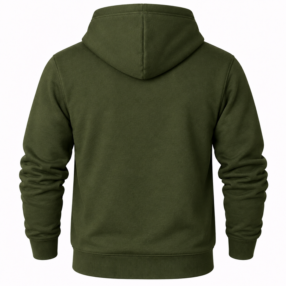 Men's Dolce and Gabbana Pullover Hoodie in Army Green – back view