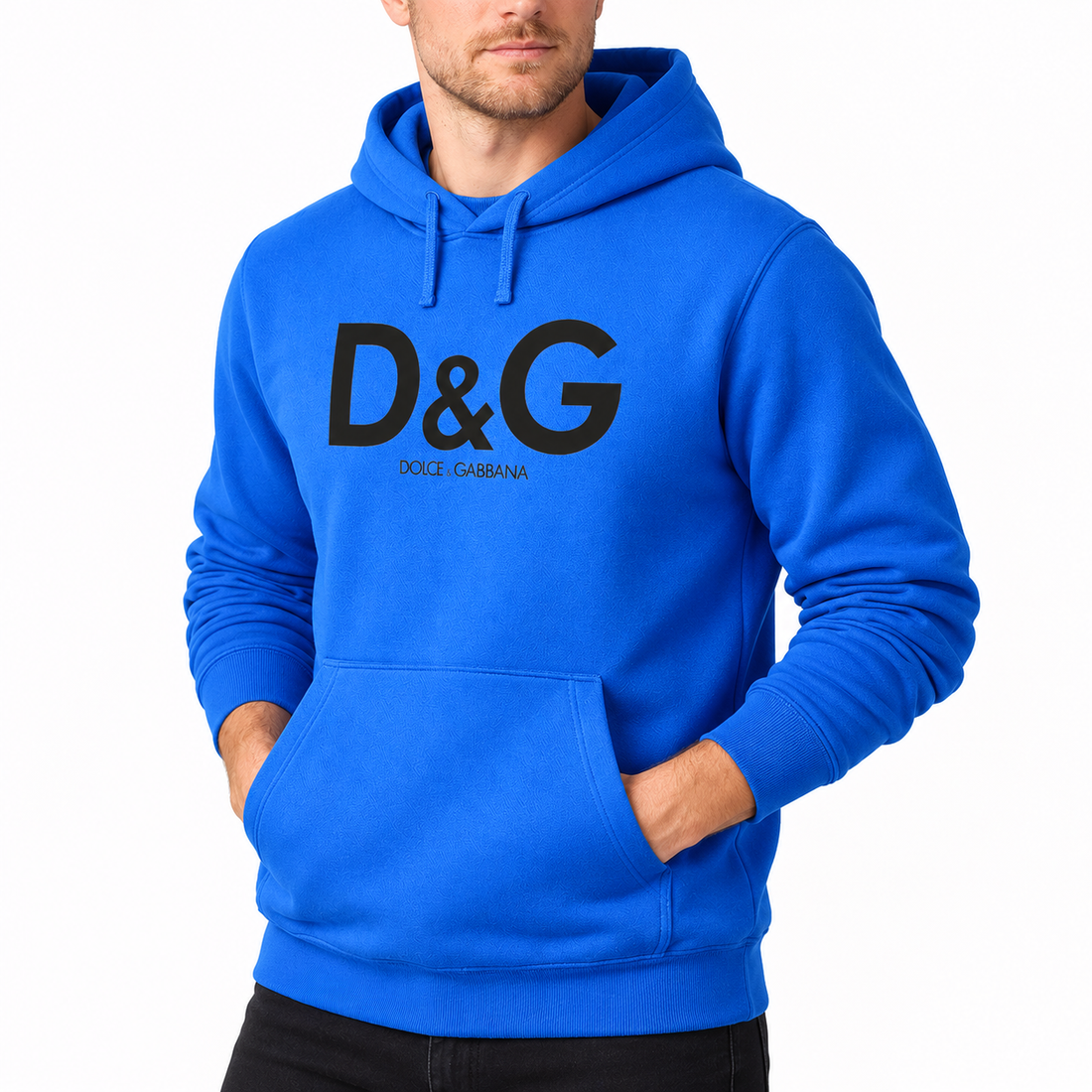 Men's Dolce and Gabbana Pullover Hoodie in Azure – alternate angle