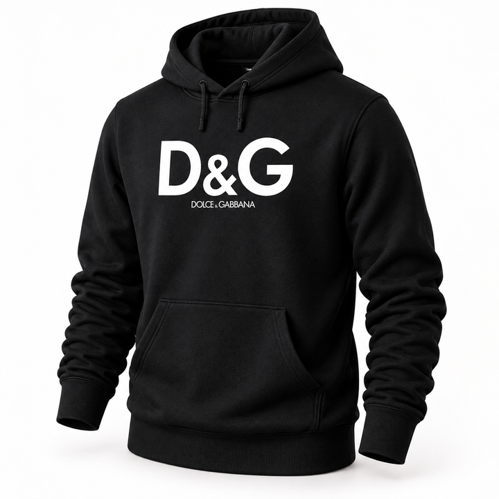 Men's Dolce and Gabbana Pullover Hoodie in Black – hero