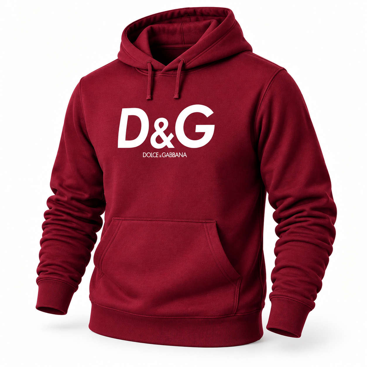 Men's Dolce and Gabbana Pullover Hoodie in Burgundy – hero