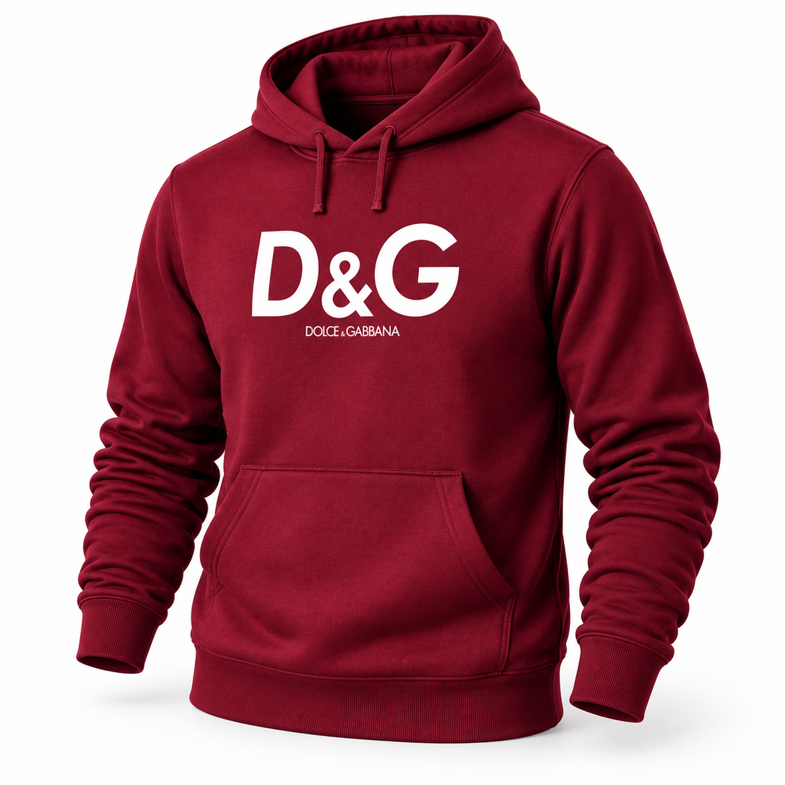 Men's Dolce and Gabbana Pullover Hoodie in Burgundy – hero