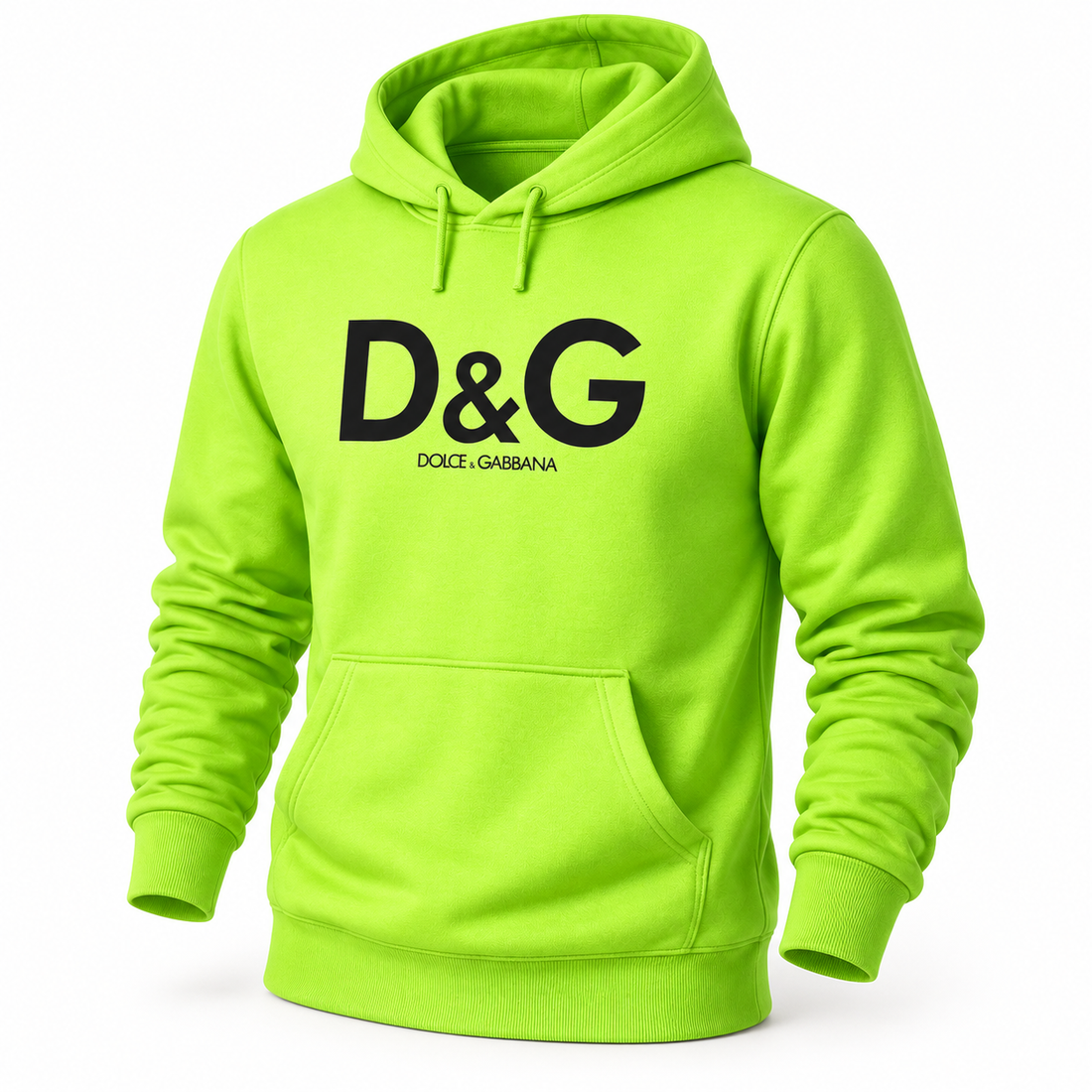 Men's Dolce and Gabbana Pullover Hoodie in Lime Green – hero