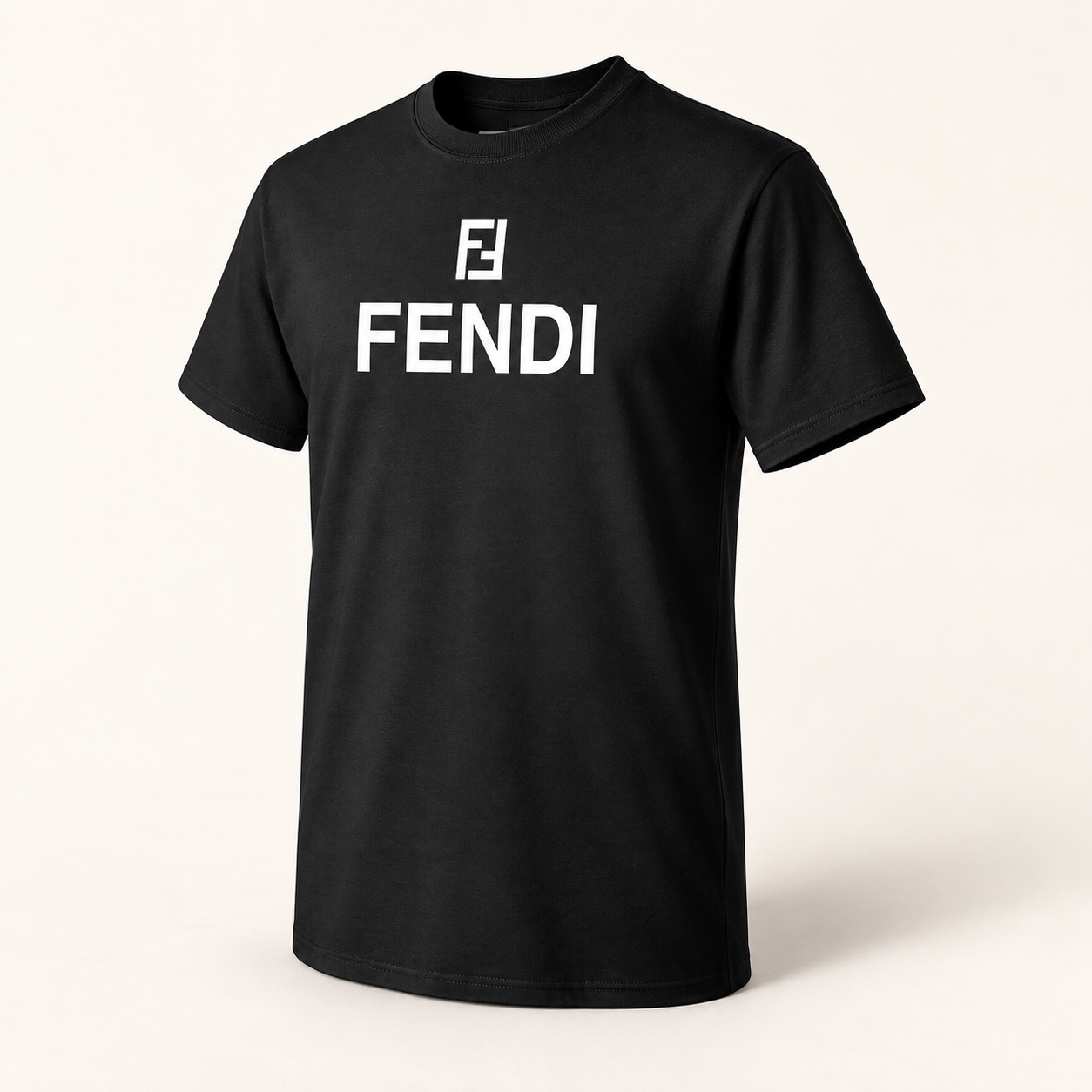 Men's Fendi Cotton T-Shirt | Color: Black | Image 1