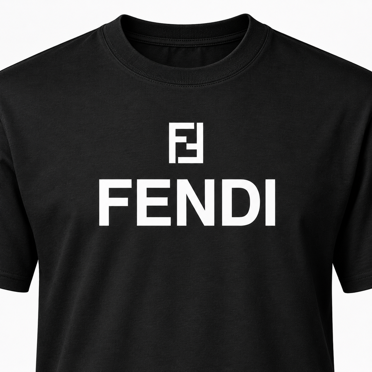 Men's Fendi Cotton T-Shirt | Color: Black | Image 5