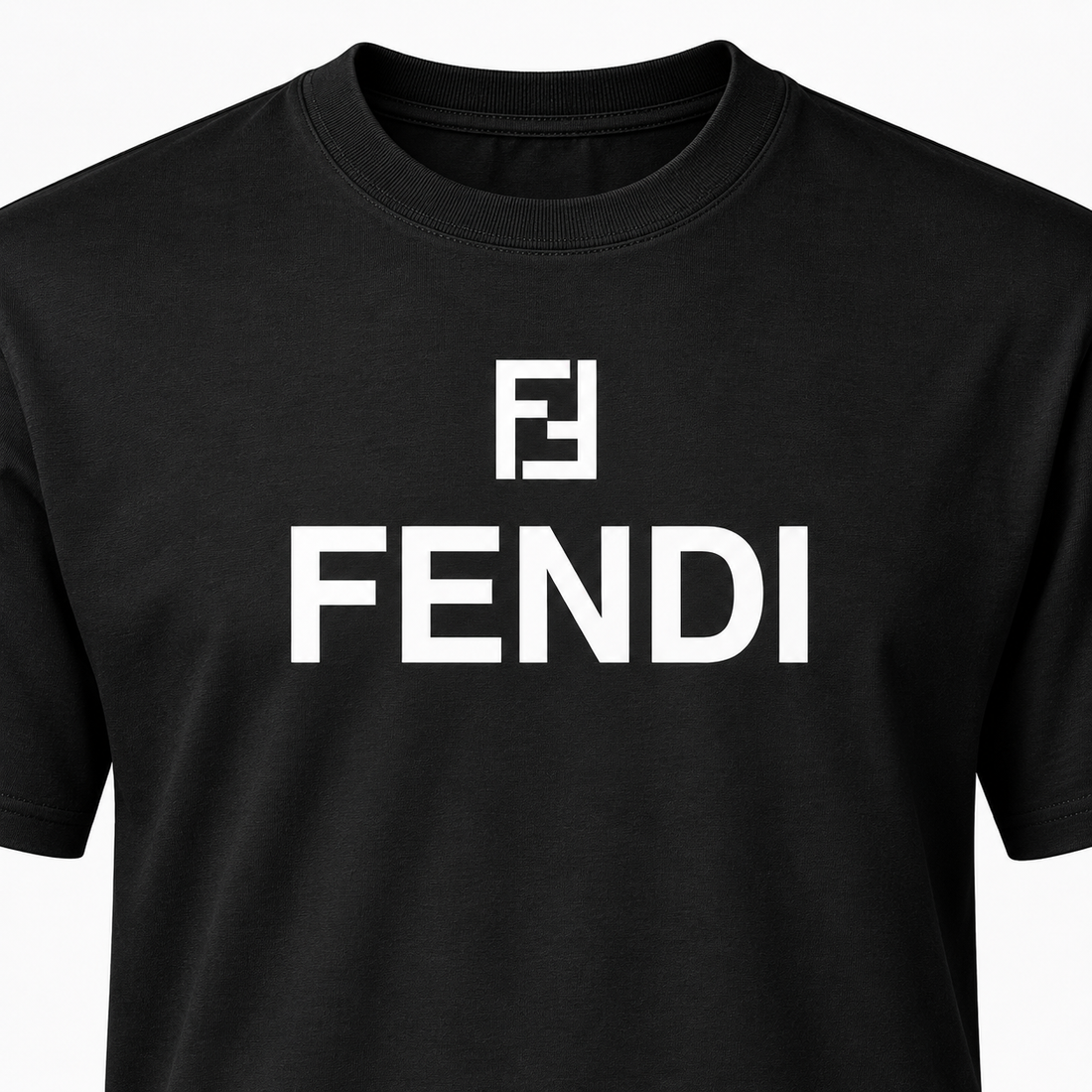 Men's Fendi Cotton T-Shirt | Color: Black | Image 5