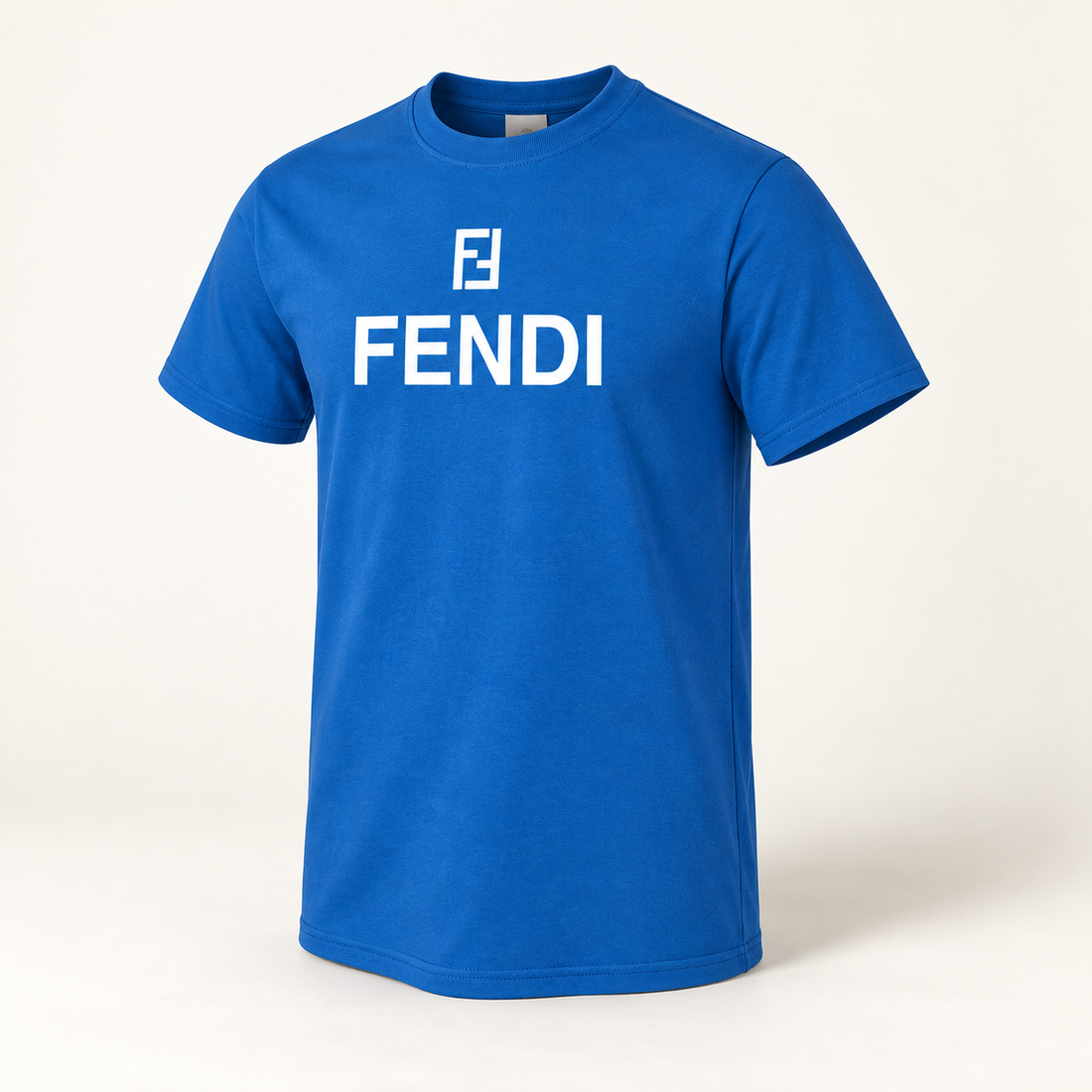 Men's Fendi Cotton T-Shirt | Color: Blue | Image 1