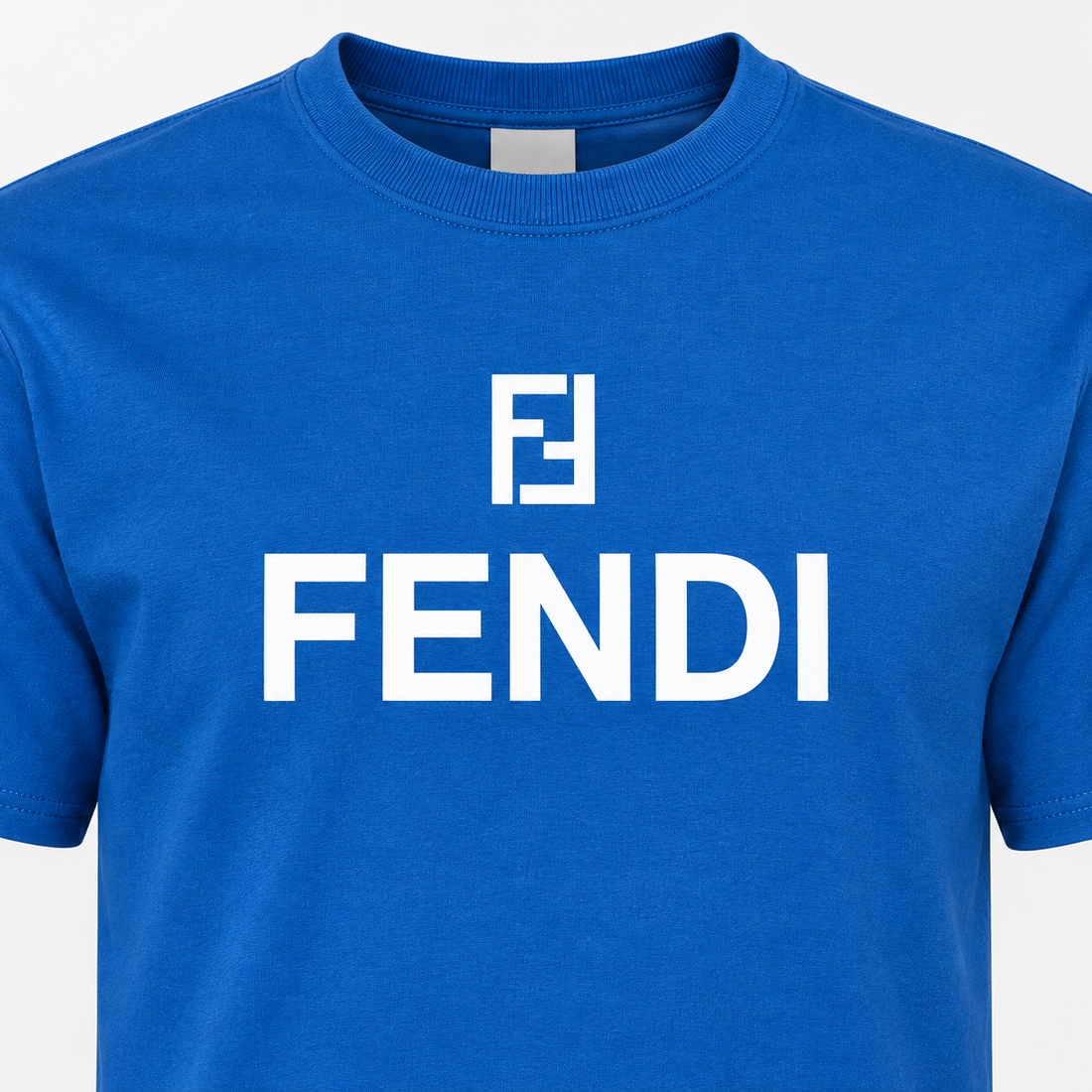 Men's Fendi Cotton T-Shirt | Color: Blue | Image 5
